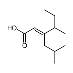 4-methyl-3-(2-methylpropyl)hex-2-enoic acid Structure