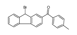 (9-bromo-9H-fluoren-2-yl)-(4-methylphenyl)methanone结构式