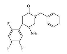 (4R,5R)-5-amino-1-benzyl-4-(2,4,5-trifluorophenyl)piperidin-2-one结构式