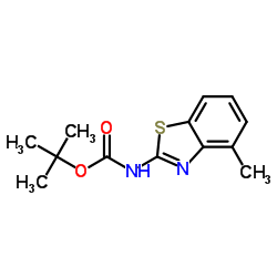 2-Methyl-2-propanyl (4-methyl-1,3-benzothiazol-2-yl)carbamate结构式