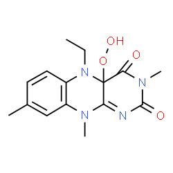 4 alpha-hydroperoxy-5-ethyl-3,8,10-trimethylisoalloxazine结构式