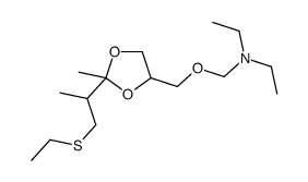 N-ethyl-N-[[2-(1-ethylsulfanylpropan-2-yl)-2-methyl-1,3-dioxolan-4-yl]methoxymethyl]ethanamine结构式