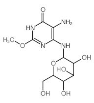 4(1H)-Pyrimidinone,5-amino-6-(b-D-glucopyranosylamino)-2-methoxy-(9CI) Structure