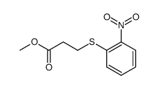 3-(2-nitro-phenylsulfanyl)-propionic acid methyl ester Structure