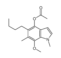 (5-butyl-7-methoxy-1,6-dimethylindol-4-yl) acetate结构式