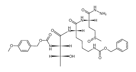 Z(OMe)-Thr-Lys(Z)-Met(O)-NHNH2 Structure