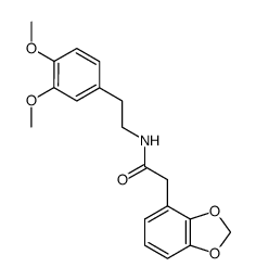 N-(3,4-dimethoxyphenethyl)-2,3-methylenedioxyphenylacetamide Structure