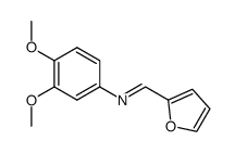 (3,4-Dimethoxy-phenyl)-[1-furan-2-yl-meth-(E)-ylidene]-amine Structure