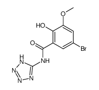5-Bromo-2-hydroxy-3-methoxy-N-(1H-tetrazol-5-yl)-benzamide Structure