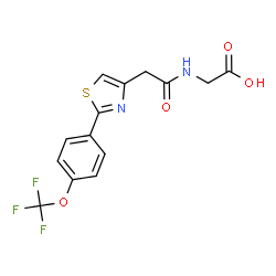 N-({2-[4-(Trifluoromethoxy)phenyl]-1,3-thiazol-4-yl}acetyl)glycine结构式