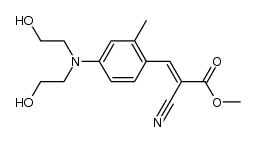 3-{4-[bis-(2-hydroxy-ethyl)-amino]-2-methyl-phenyl}-2-cyano-acrylic acid methyl ester Structure