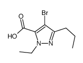 4-Bromo-1-ethyl-3-propyl-1H-pyrazole-5-carboxylic acid结构式