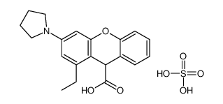 1-ethyl-3-pyrrolidin-1-yl-9H-xanthene-9-carboxylic acid,sulfuric acid结构式