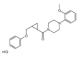 [4-(2-methoxyphenyl)piperazin-1-yl]-[(1R,2R)-2-(phenoxymethyl)cyclopropyl]methanone,hydrochloride Structure