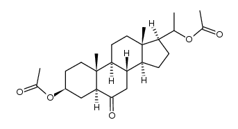 3β,20-diacetoxy-5α-pregnan-6-one结构式