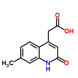 (7-Methyl-2-oxo-1,2-dihydro-4-quinolinyl)acetic acid结构式