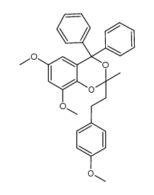 6,8-dimethoxy-2-(4-methoxyphenethyl)-2-methyl-4,4-diphenyl-4H-benzo[d][1,3]dioxine结构式