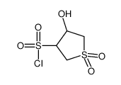 4-hydroxy-1,1-dioxothiolane-3-sulfonyl chloride Structure