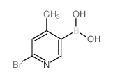 6-bromo-4-methylpyridine-3-boronic acid Structure