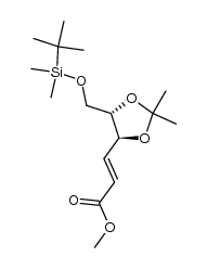 (E)-methyl 3-((4S,5S)-5-(((tert-butyldimethylsilyl)oxy)methyl)-2,2-dimethyl-1,3-dioxolan-4-yl)acrylate结构式