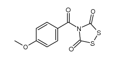 N-(4-methoxybenzoyl)-1,2,4-dithiazolidine-3,5-dione结构式