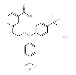 3-Pyridinecarboxylic acid, 1,2,5,6-tetrahydro-1-(2-(bis(4-(trifluoromethyl)phenyl)methoxy)ethyl)-, hydrochloride图片
