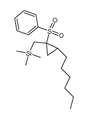1-(phenylsulfonyl)-2-n-hexyl-1-[(trimethylsilyl)methyl]cyclopropane结构式