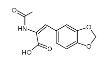 2-acetylamino-3-benzo[1,3]dioxol-5-yl-acrylic acid结构式
