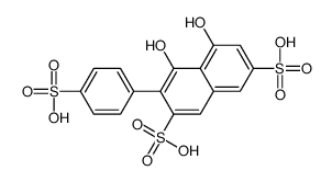 4,5-dihydroxy-3-(4-sulfophenyl)naphthalene-2,7-disulfonic acid Structure