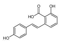 2-hydroxy-6-[2-(4-hydroxyphenyl)ethenyl]benzoic acid结构式