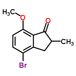 4-Bromo-7-methoxy-2-methyl-1-indanone structure