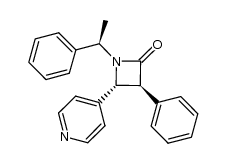 (+)-(3S,4R,1'R)-3-phenyl-1-(1-phenylethyl)-4-pyridin-4-ylazetidin-2-one Structure
