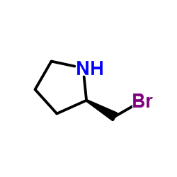 (2R)-2-(Bromomethyl)pyrrolidine结构式