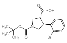 (3R,4S)-4-(2-BROMOPHENYL)-1-(TERT-BUTOXYCARBONYL)PYRROLIDINE-3-CARBOXYLIC ACID picture