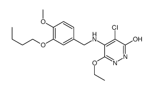 4-[(3-butoxy-4-methoxyphenyl)methylamino]-5-chloro-3-ethoxy-1H-pyridazin-6-one结构式