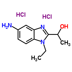 1-(5-Amino-1-ethyl-1H-benzimidazol-2-yl)ethanol dihydrochloride Structure