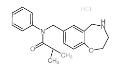 2-Methyl-N-phenyl-N-(2,3,4,5-tetrahydro-1,4-benzoxazepin-7-ylmethyl)propanamide hydrochloride Structure