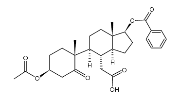 3β-acetoxy-17β-benzoyloxy-5-oxo-5,6-seco-androstan-6-oic acid结构式
