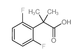 2-(2,6-二氟苯基)-2-甲基丙酸结构式