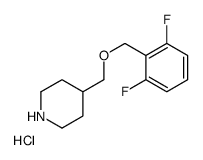 4-[(2,6-difluorophenyl)methoxymethyl]piperidine,hydrochloride Structure