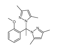 1,1'-(1-(2-methoxyphenyl)ethane-1,1-diyl)bis(3,5-dimethyl-1H-pyrazole)结构式