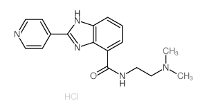 1H-Benzimidazole-7-carboxamide,N-[2-(dimethylamino)ethyl]-2-(4-pyridinyl)-, hydrochloride (1:2) Structure