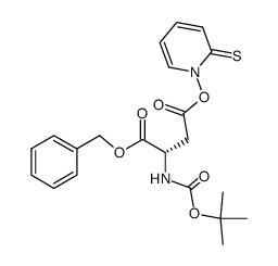 1-benzyl 4-(2-thioxopyridin-1(2H)-yl) (tert-butoxycarbonyl)-L-aspartate结构式