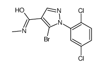 5-bromo-1-(2,5-dichlorophenyl)-N-methylpyrazole-4-carboxamide结构式