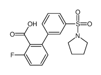 2-fluoro-6-(3-pyrrolidin-1-ylsulfonylphenyl)benzoic acid Structure