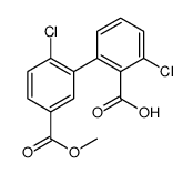 2-chloro-6-(2-chloro-5-methoxycarbonylphenyl)benzoic acid结构式