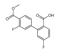 4-fluoro-2-(3-fluoro-4-methoxycarbonylphenyl)benzoic acid结构式