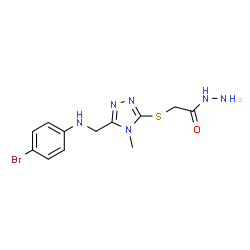 2-[(5-{[(4-Bromophenyl)amino]methyl}-4-methyl-4H-1,2,4-triazol-3-yl)thio]acetohydrazide structure