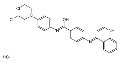N-[4-[bis(2-chloroethyl)amino]phenyl]-4-(quinolin-4-ylamino)benzamide hydrochloride结构式