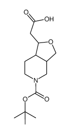 2-(5-(tert-butoxycarbonyl)octahydrofuro[3,4-c]pyridin-1-yl)acetic acid结构式